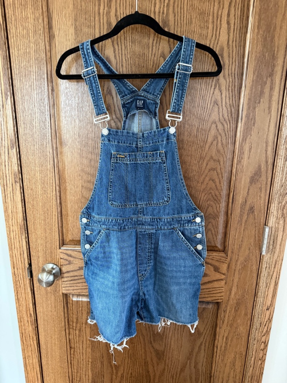 GAP womens Distressed Blue Denim Short